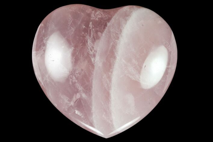 Polished Rose Quartz Heart - Madagascar #129048